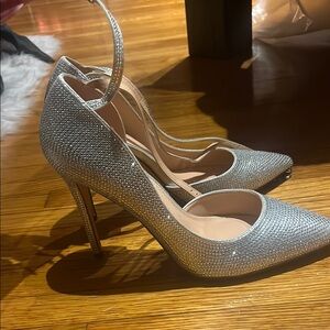 Elegant Silver Stiletto Heels